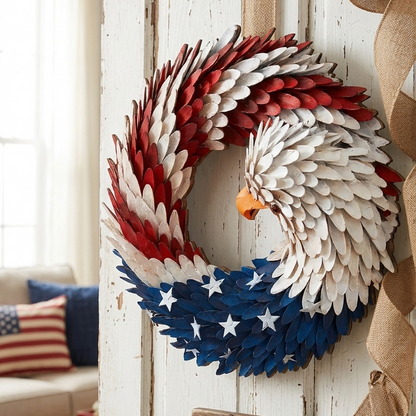 Handmade American Eagle Wreath